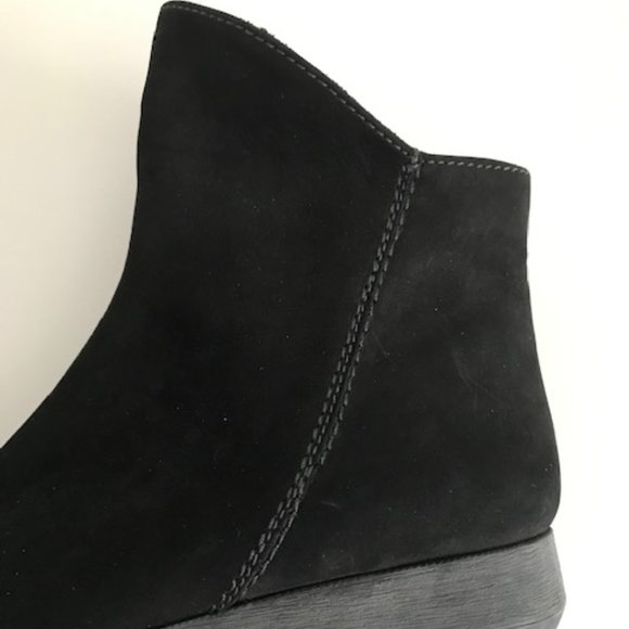 🆕 Black suede zipper ankle boots  - size 38 - NEW - Picture 3 of 11